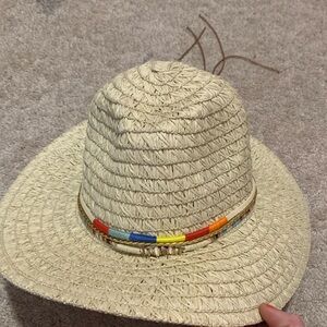 NWT. Styline. 100% Paper Summer Hat. Boho detailing, adjustable inside.